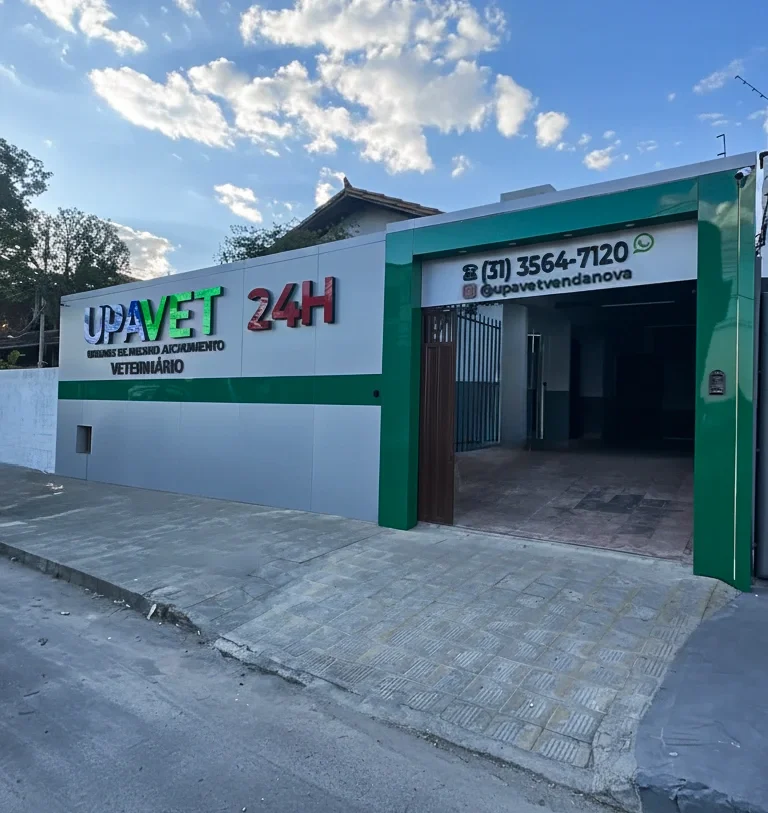 Fachada da UPA Vet Venda Nova na Rua Augusto dos Anjos